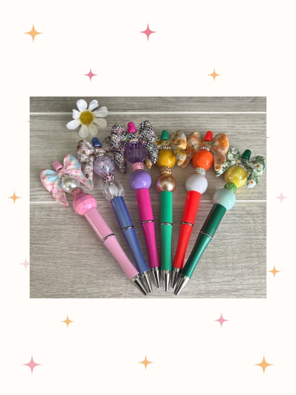 Handmade Bow Themed Beaded Pens You Choose
